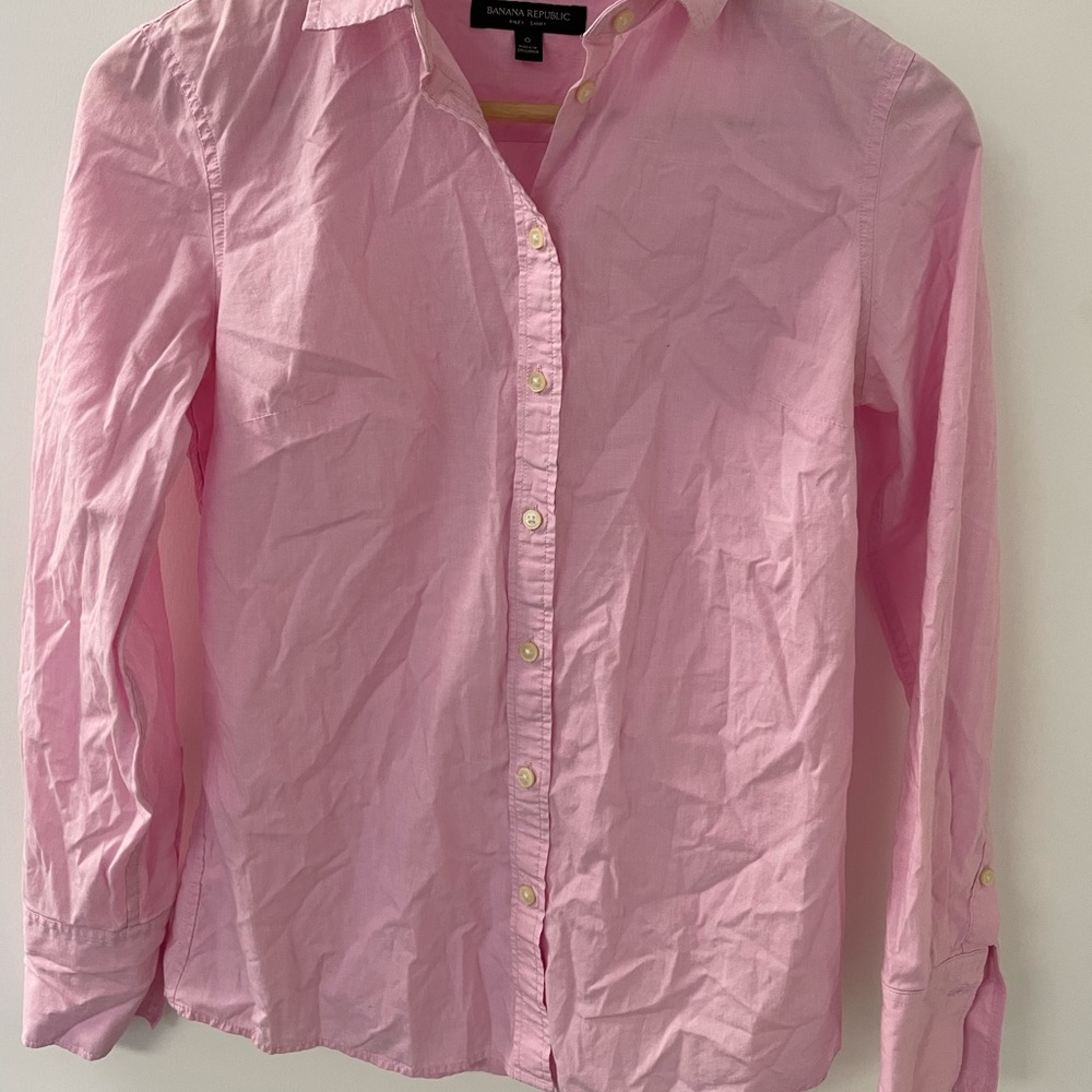 Banana Republic Pink Riley Shirt Size 0